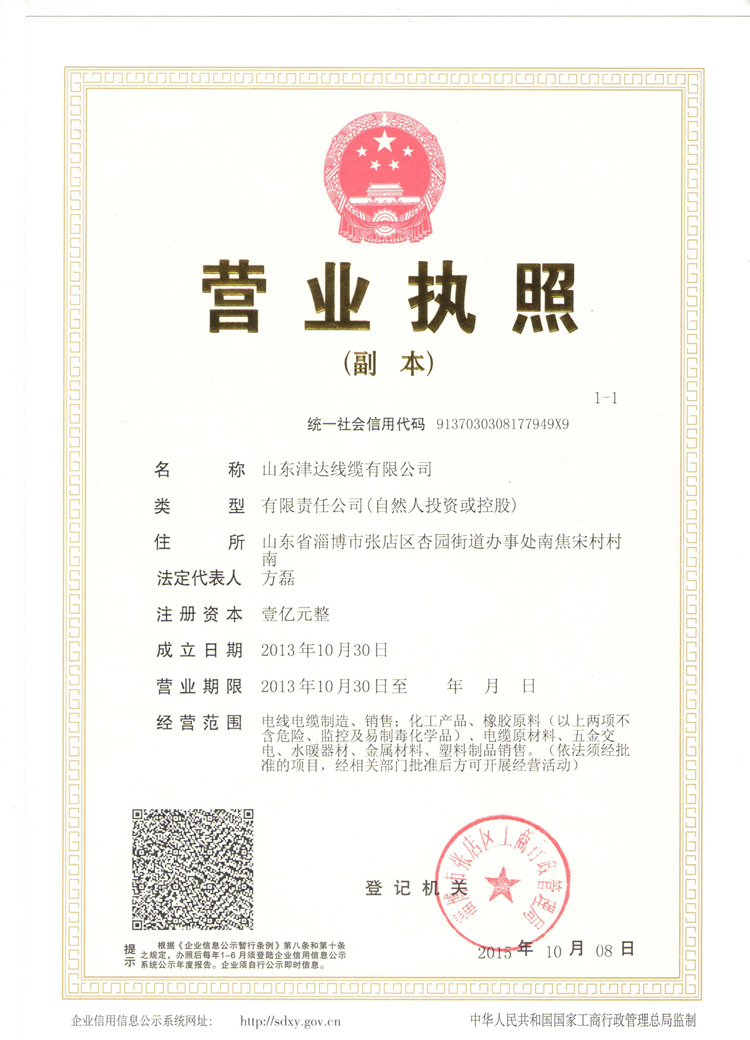 山東津達(dá)線纜集團有限公司