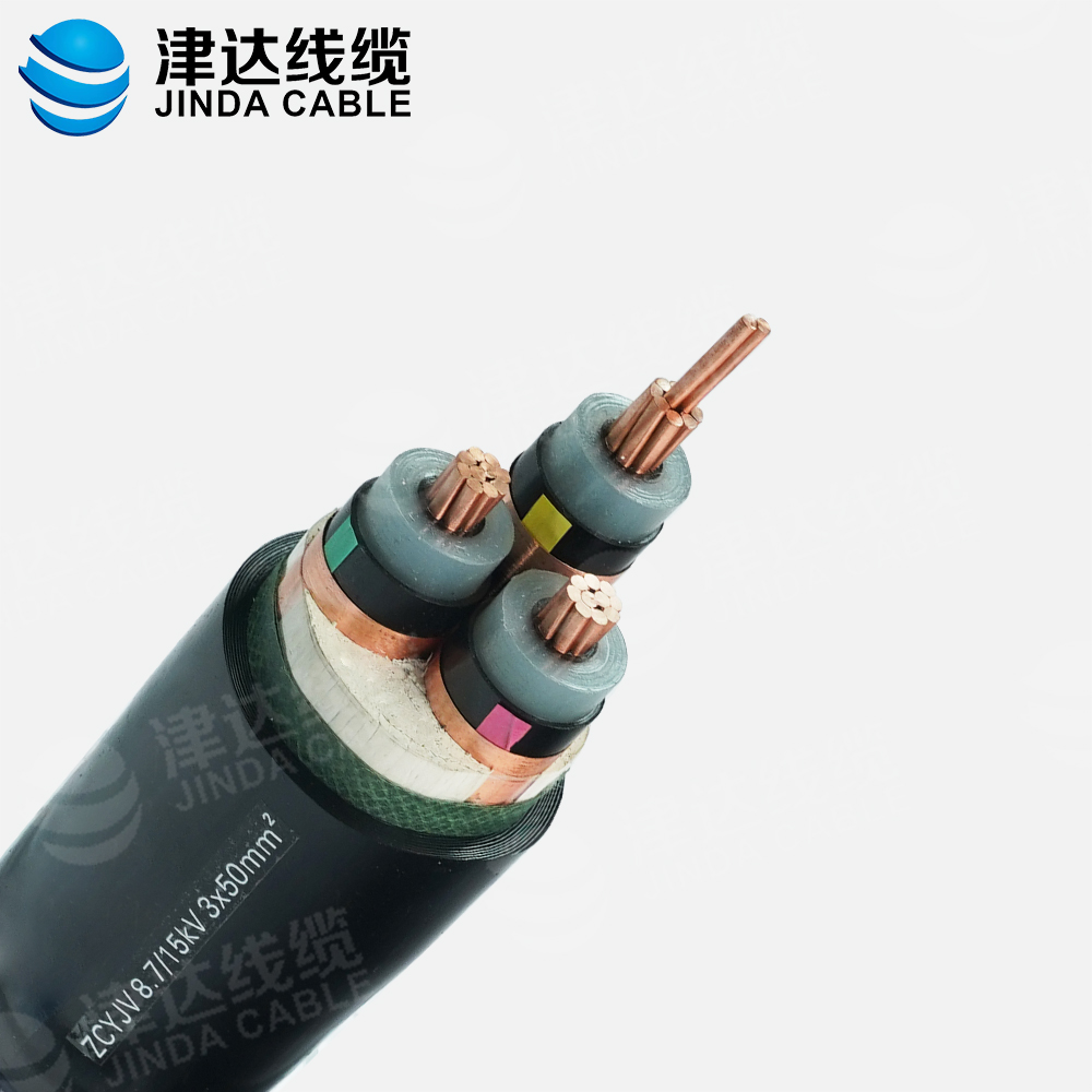 ZC-YJV 3*300銅芯交聯聚乙烯絕緣聚氯乙烯護套阻燃C類電力電纜